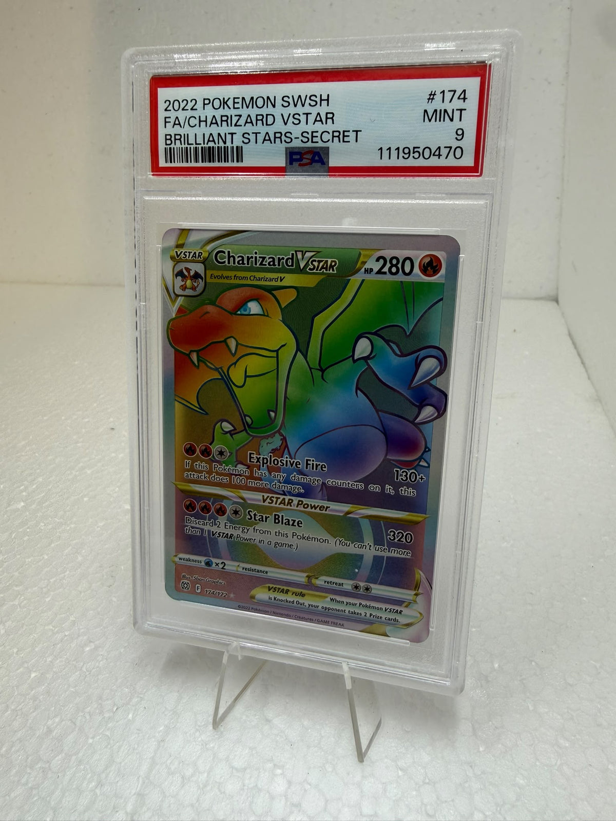 Charizard VSTAR Secret Rare – PSA 9